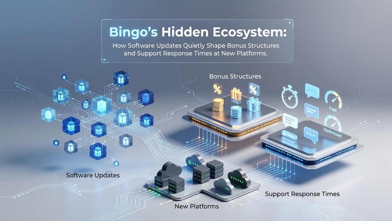 Software update interface showing bonus configuration changes on a bingo platform dashboard