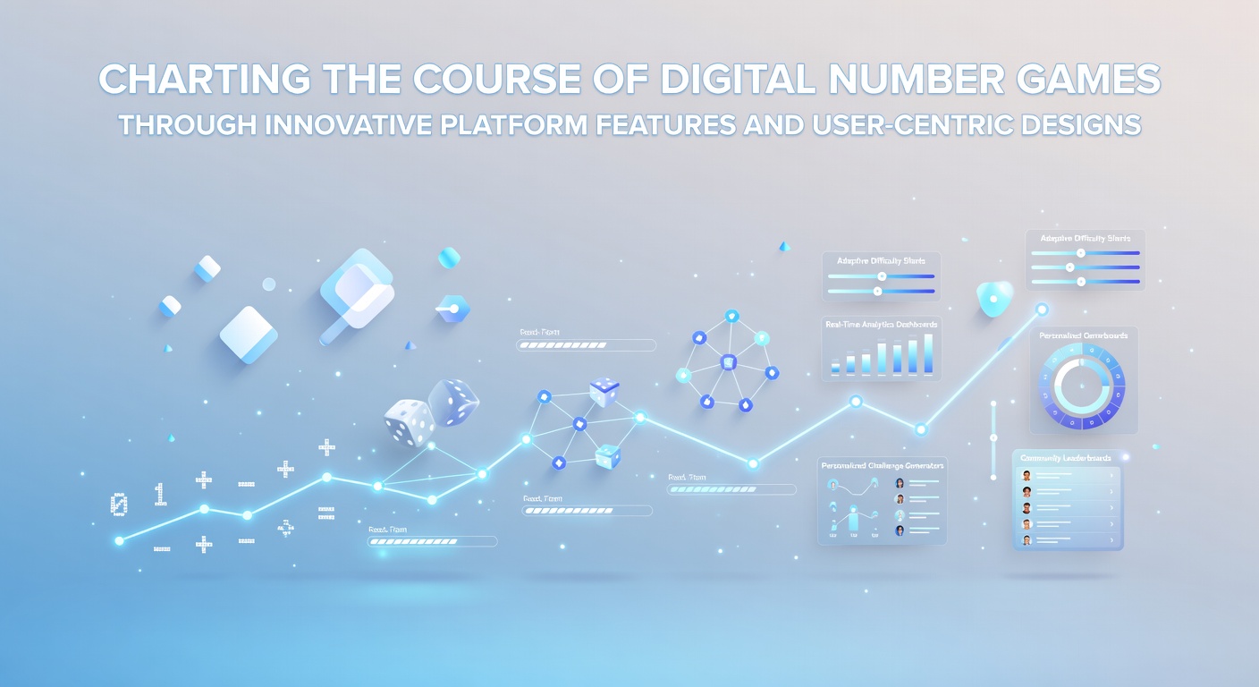 Digital number games interface showcasing modern platform features and user-centric layout elements