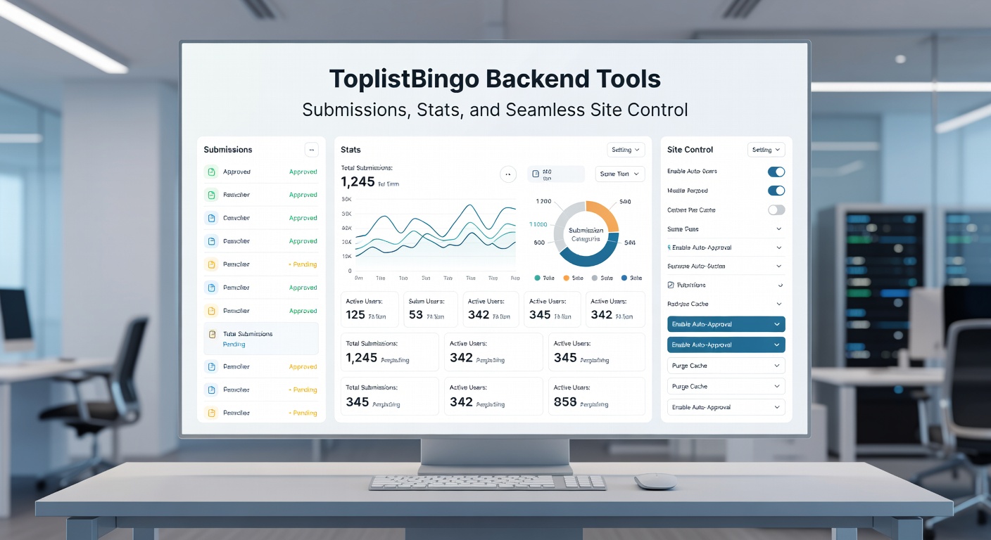 Detailed analytics chart from ToplistBingo backend displaying traffic trends and conversion rates for bingo sites